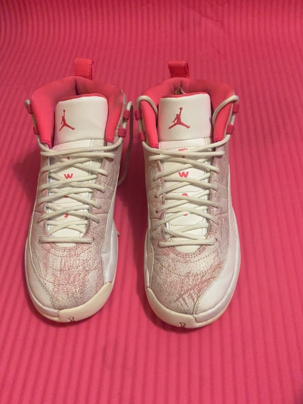 Nike Air Jordan 12 51085-101 Retro GS Arctic Pink Mid Top Sz 6Y